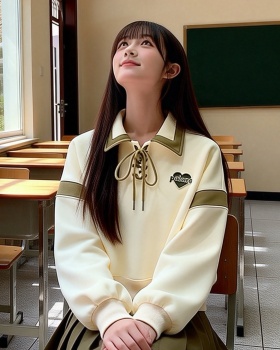 College style spring hoodie mixed colors loose tops