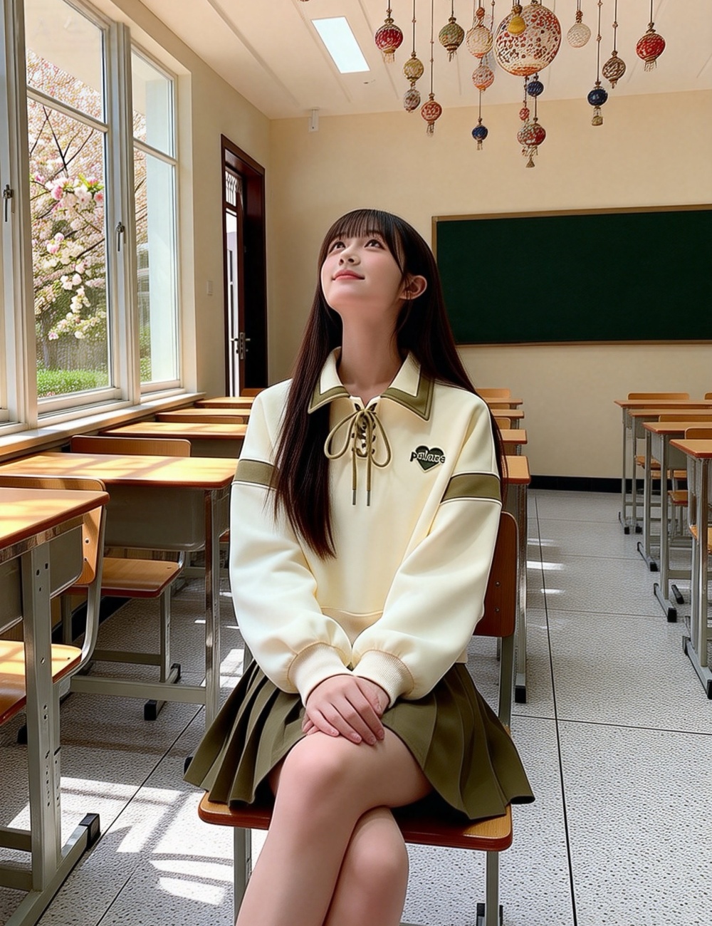 College style spring hoodie mixed colors loose tops