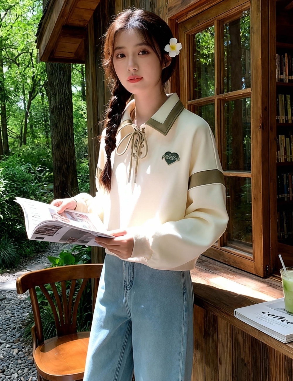 College style spring hoodie mixed colors loose tops