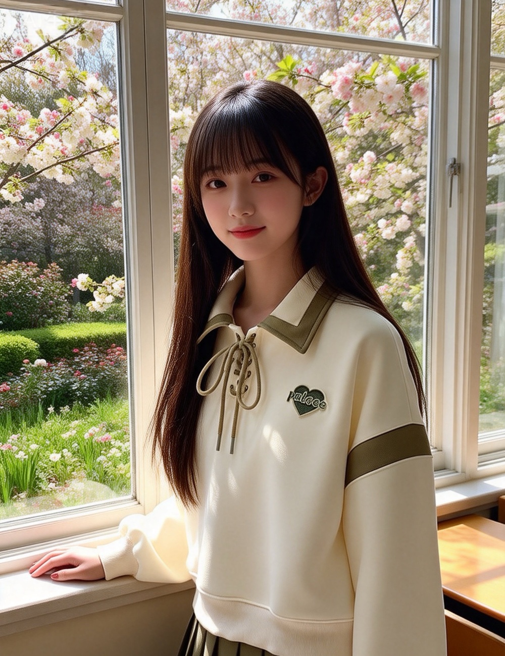 College style spring hoodie mixed colors loose tops