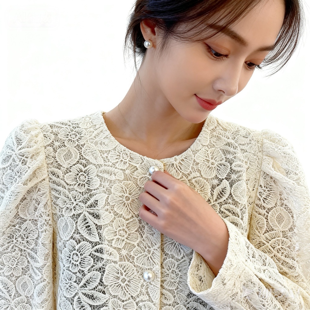 Spicegirl spring lace coat short hollow cardigan