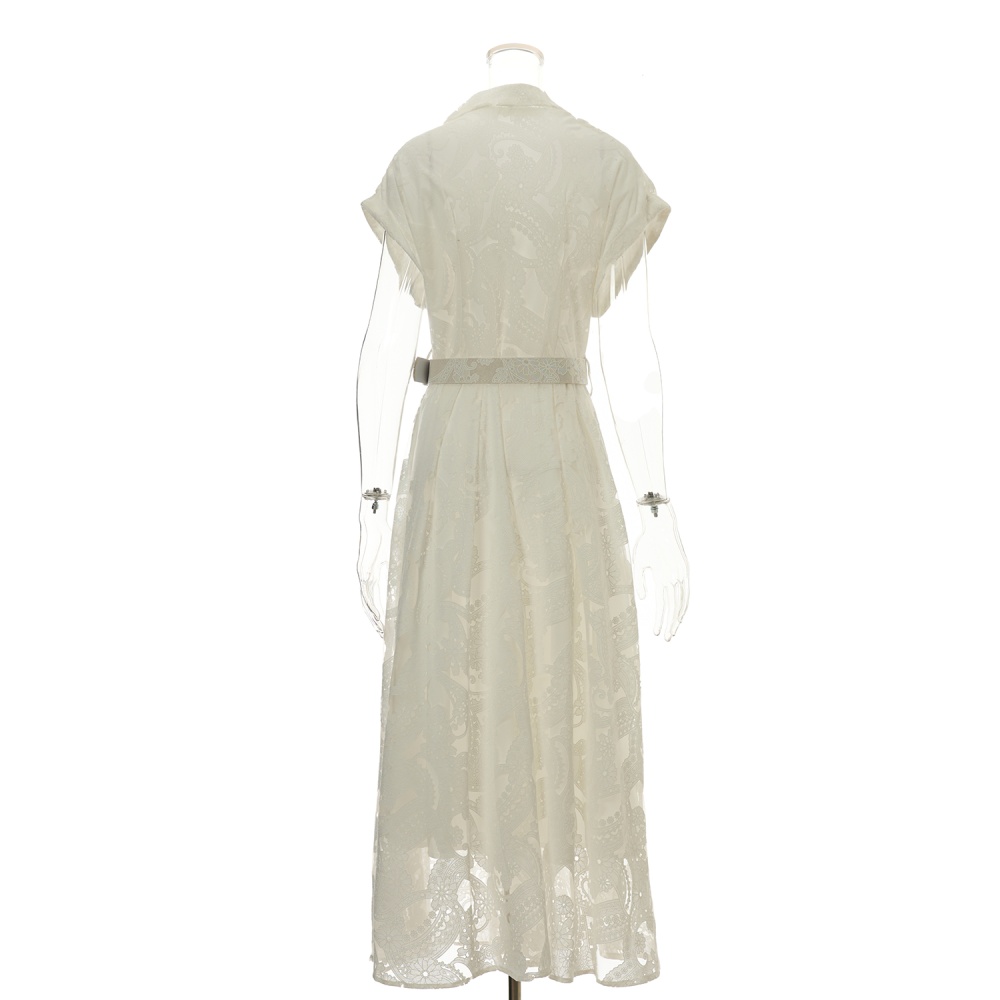 Lace breasted business suit elegant embroidered flowers dress