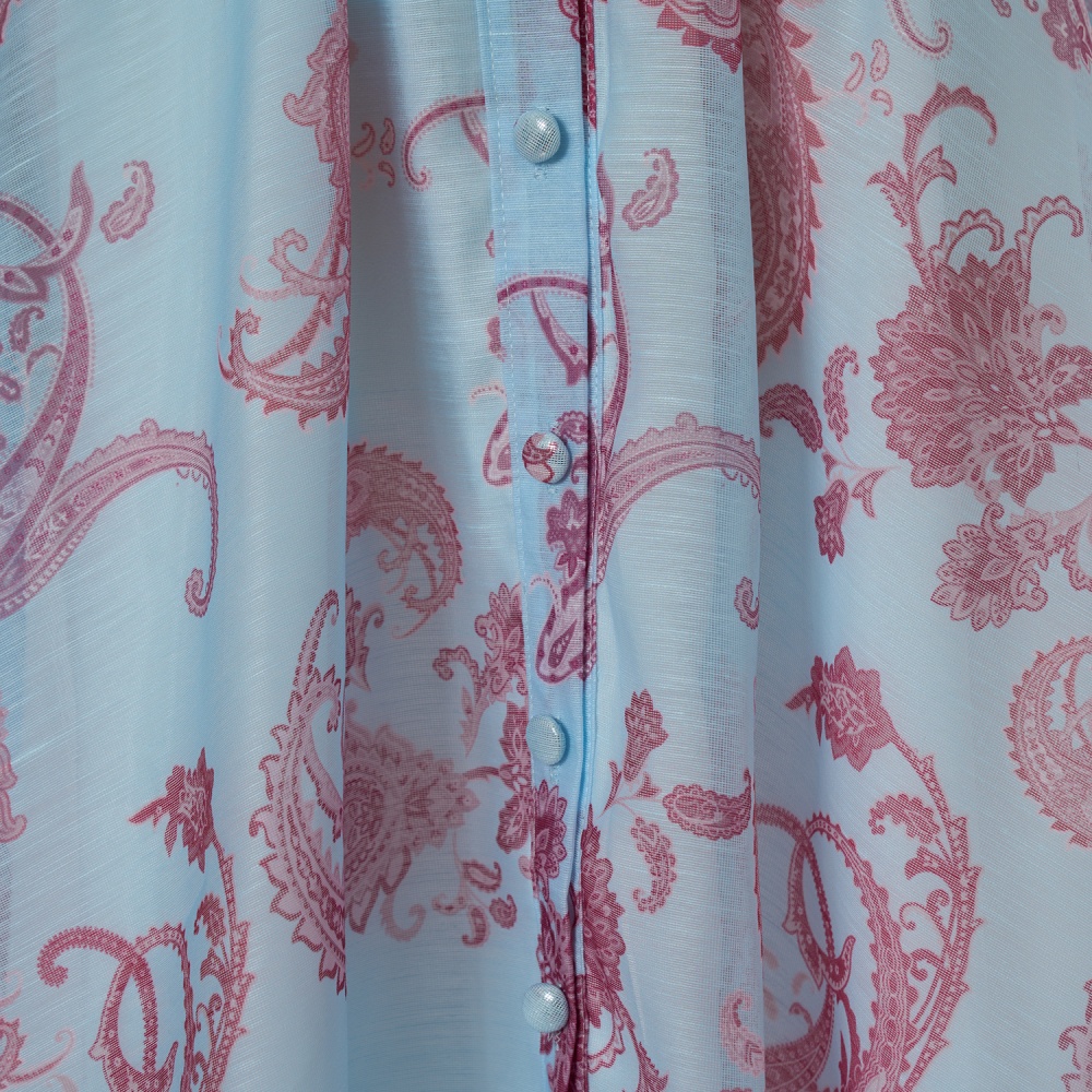 Puff sleeve with belt lapel printing dress