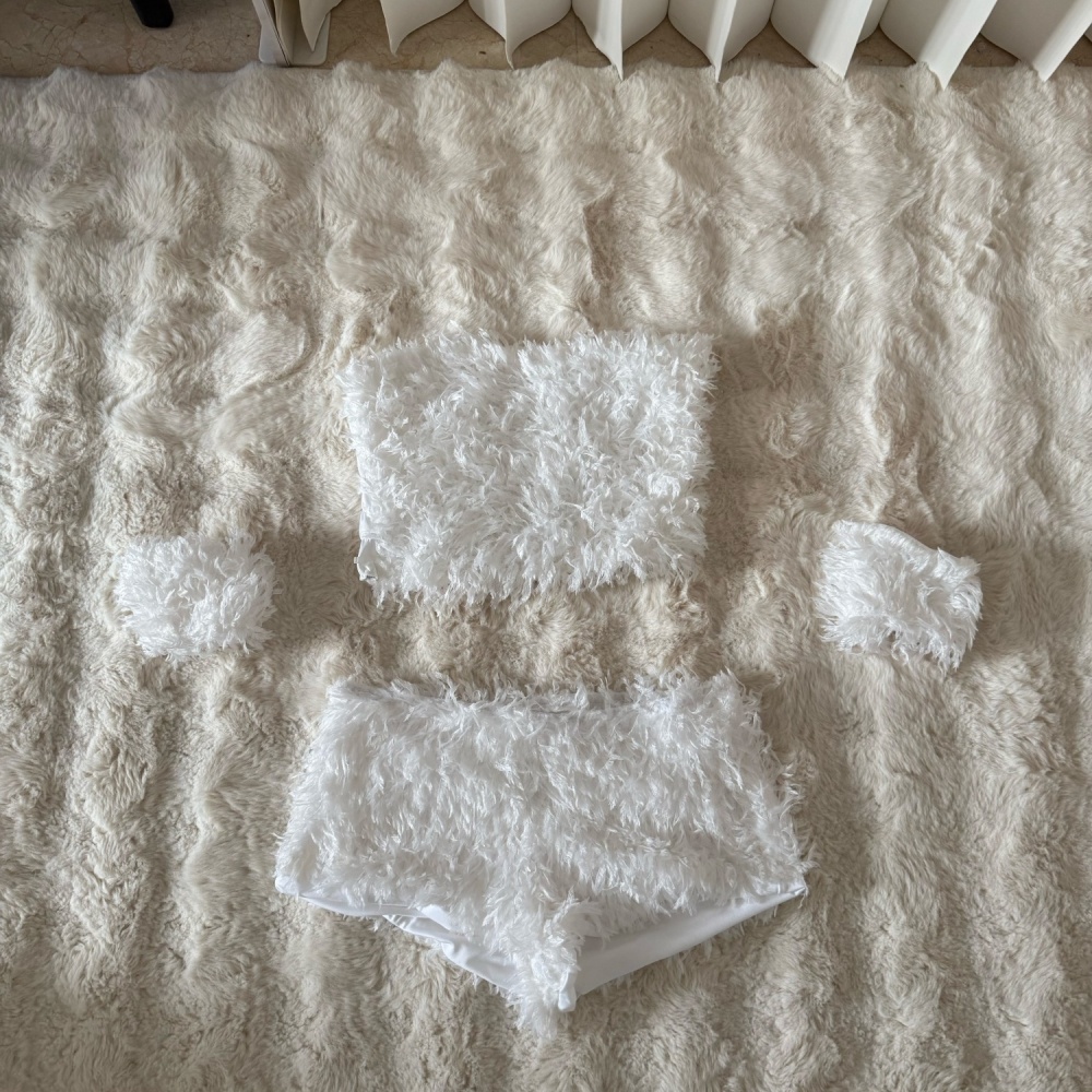 Fashion spicegirl wrapped chest elmo white shorts a set