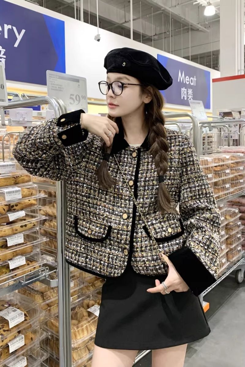 Tender spring temperament coat short slim jacket for women