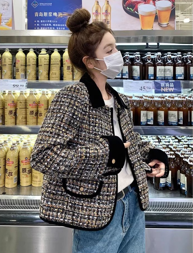 Tender spring temperament coat short slim jacket for women