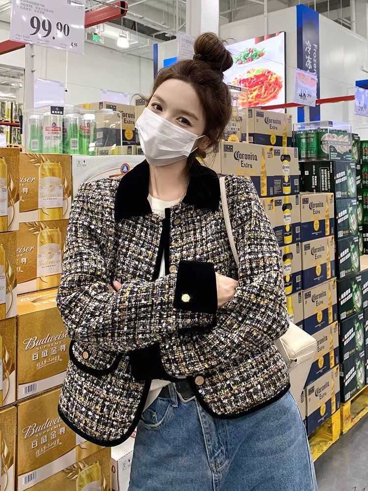 Tender spring temperament coat short slim jacket for women