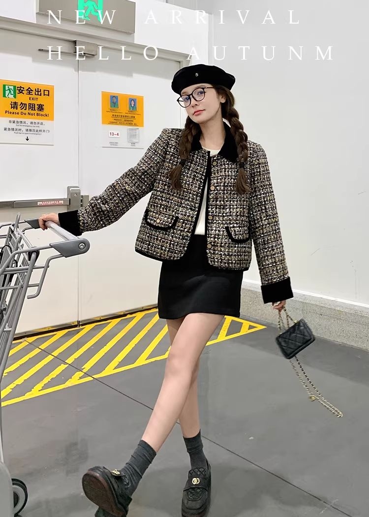 Tender spring temperament coat short slim jacket for women