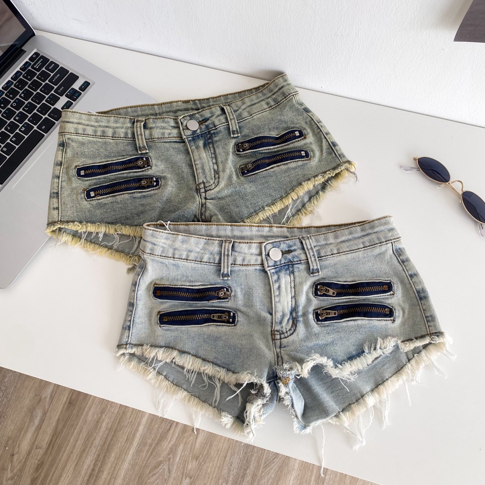 Tassels American style spring package hip shorts for women