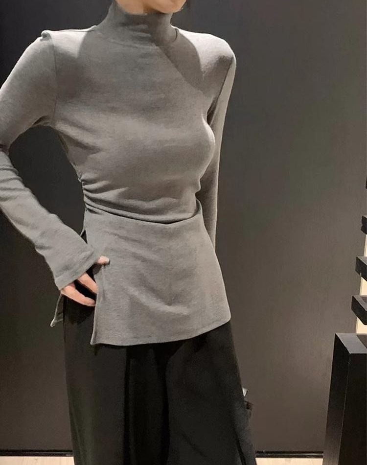 Split T-shirt bottoming shirt for women