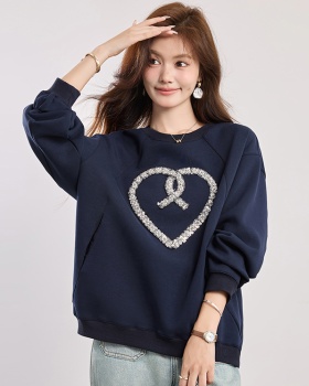 Round neck loose fashion hoodie not heart spring hat