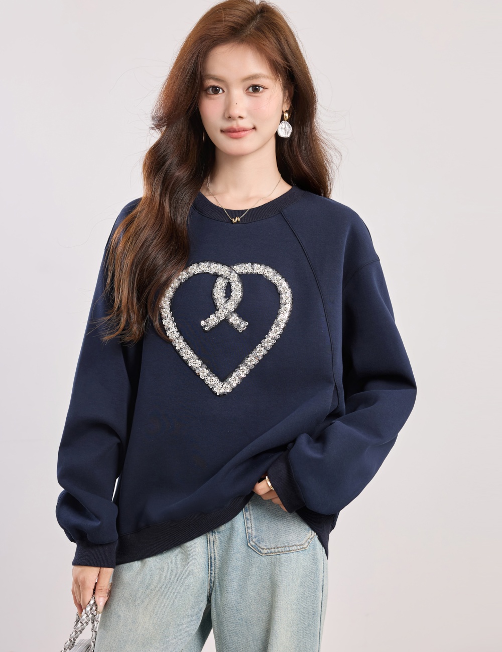 Round neck loose fashion hoodie not heart spring hat