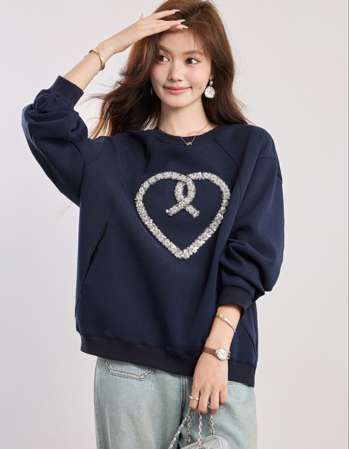 Round neck loose fashion hoodie not heart spring hat