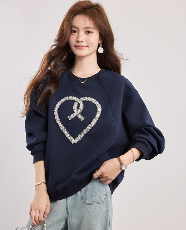 Round neck loose fashion hoodie not heart spring hat
