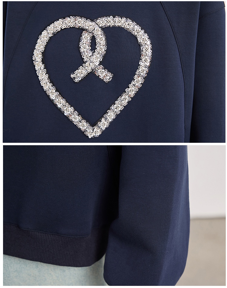 Round neck loose fashion hoodie not heart spring hat