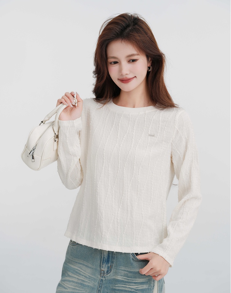 Casual loose tops round neck T-shirt for women