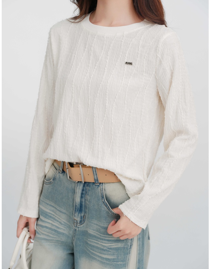 Casual loose tops round neck T-shirt for women