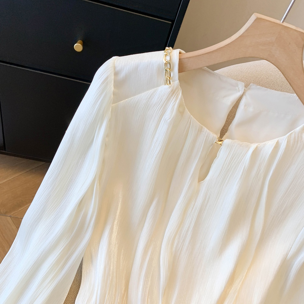 Niche spring Western style tops slim long sleeve shirt