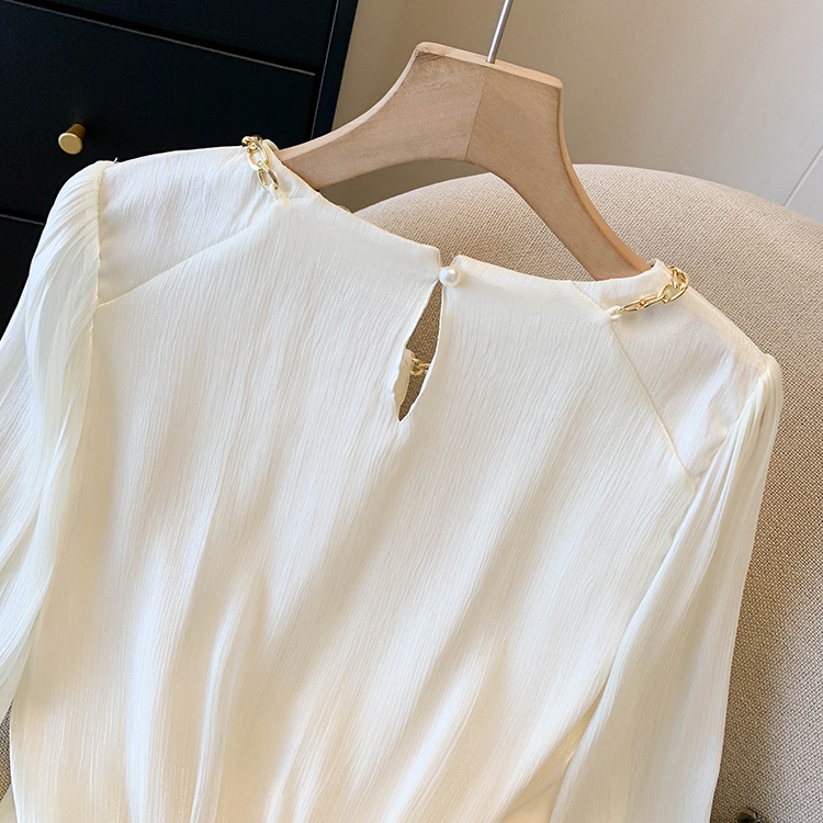 Niche spring Western style tops slim long sleeve shirt