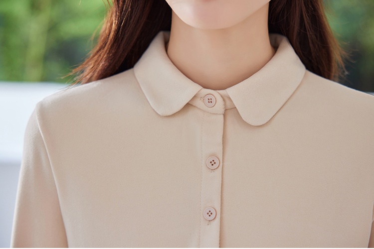 All-match autumn bottoming shirt slim lapel tops