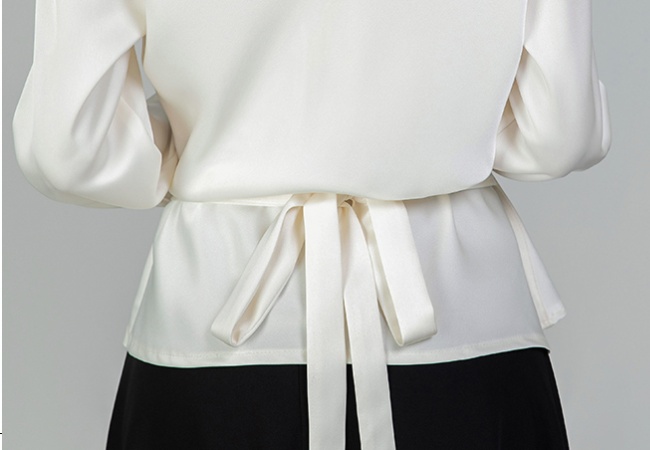 Spring all-match shirt round neck tops for women