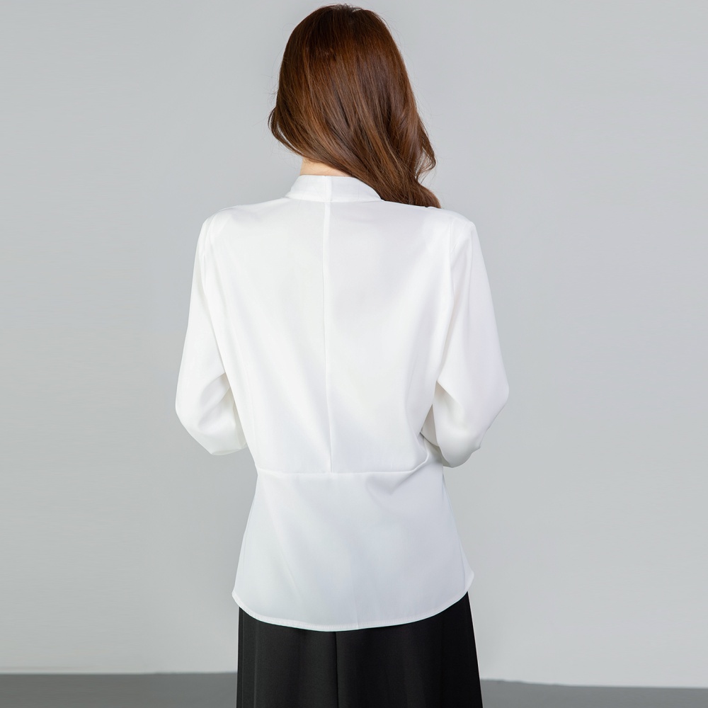 Single-breasted all-match shirt spring long sleeve tops