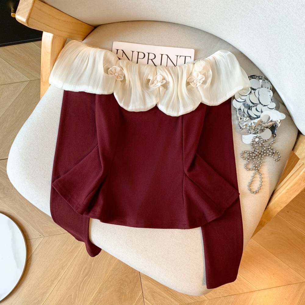 Stereoscopic tops autumn and winter bottoming shirt