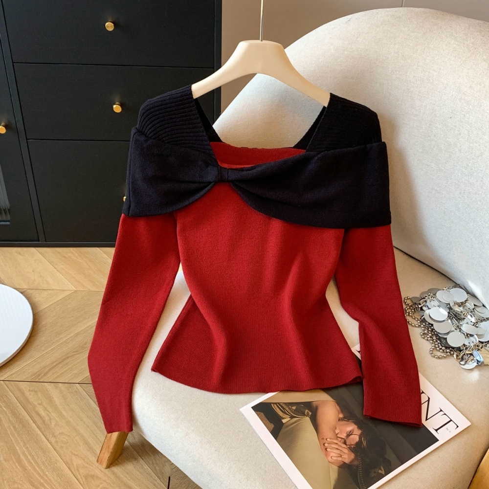 Slim autumn and winter tops France style small shirt