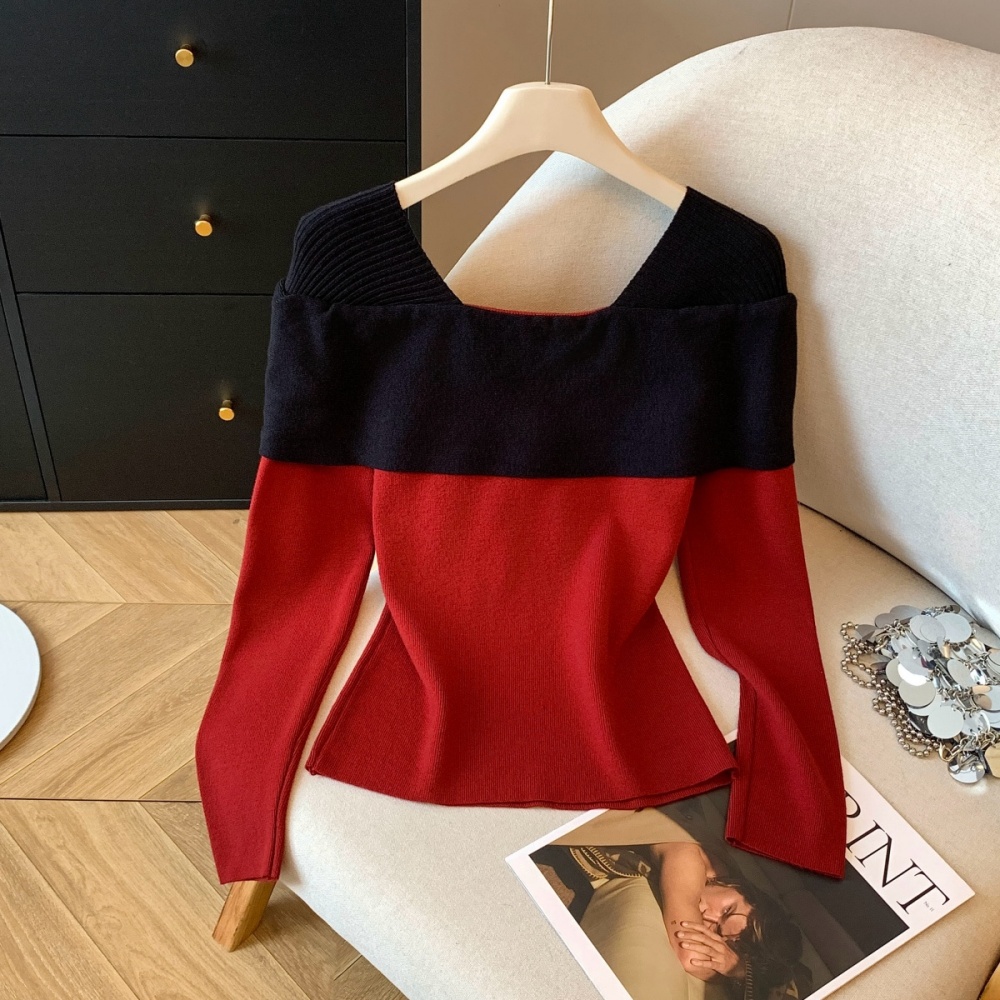 Slim autumn and winter tops France style small shirt