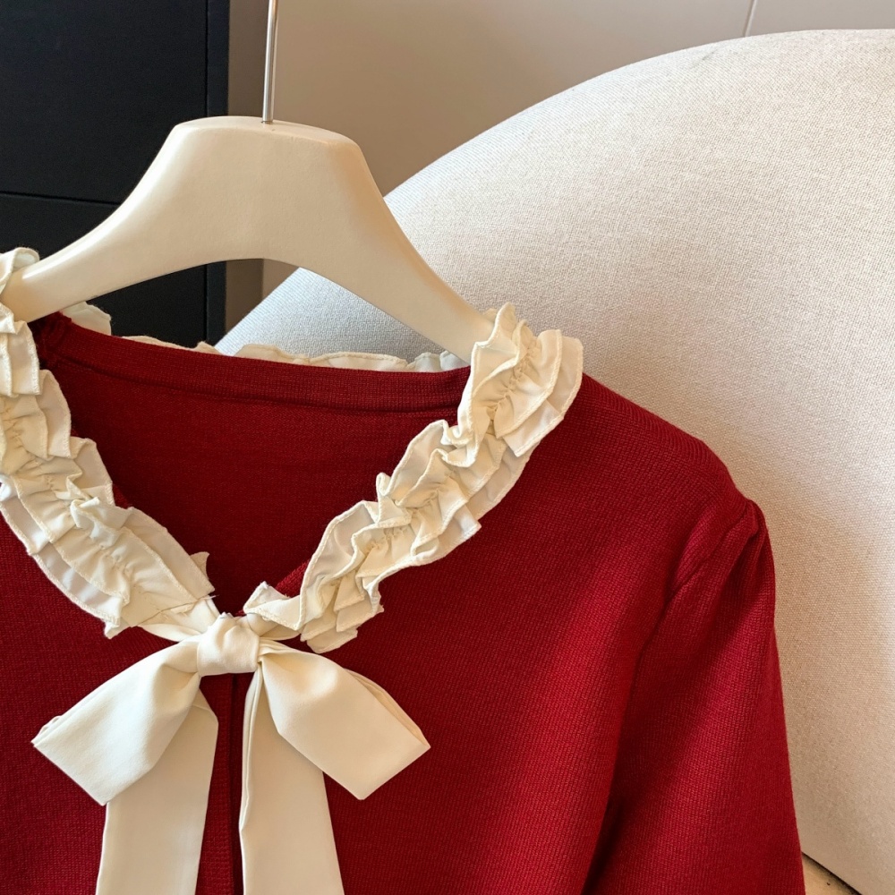 Knitted splice cardigan butterfly coat for women