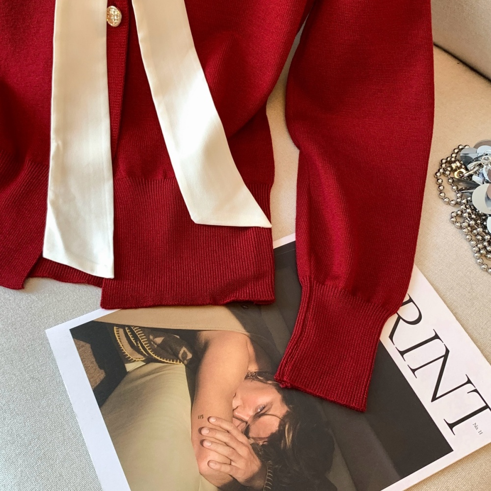 Knitted splice cardigan butterfly coat for women