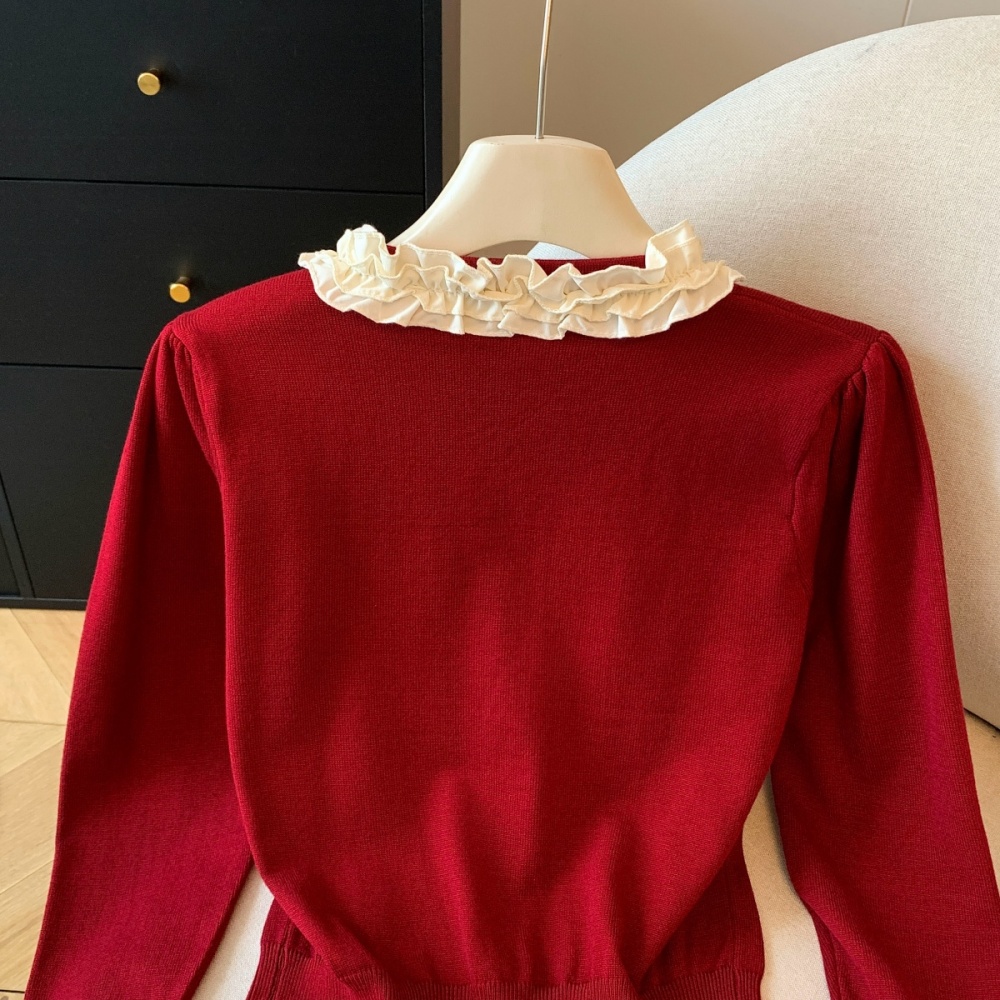 Knitted splice cardigan butterfly coat for women