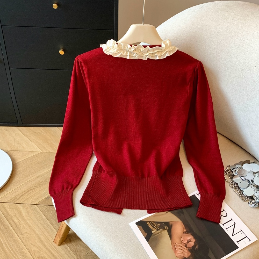 Knitted splice cardigan butterfly coat for women