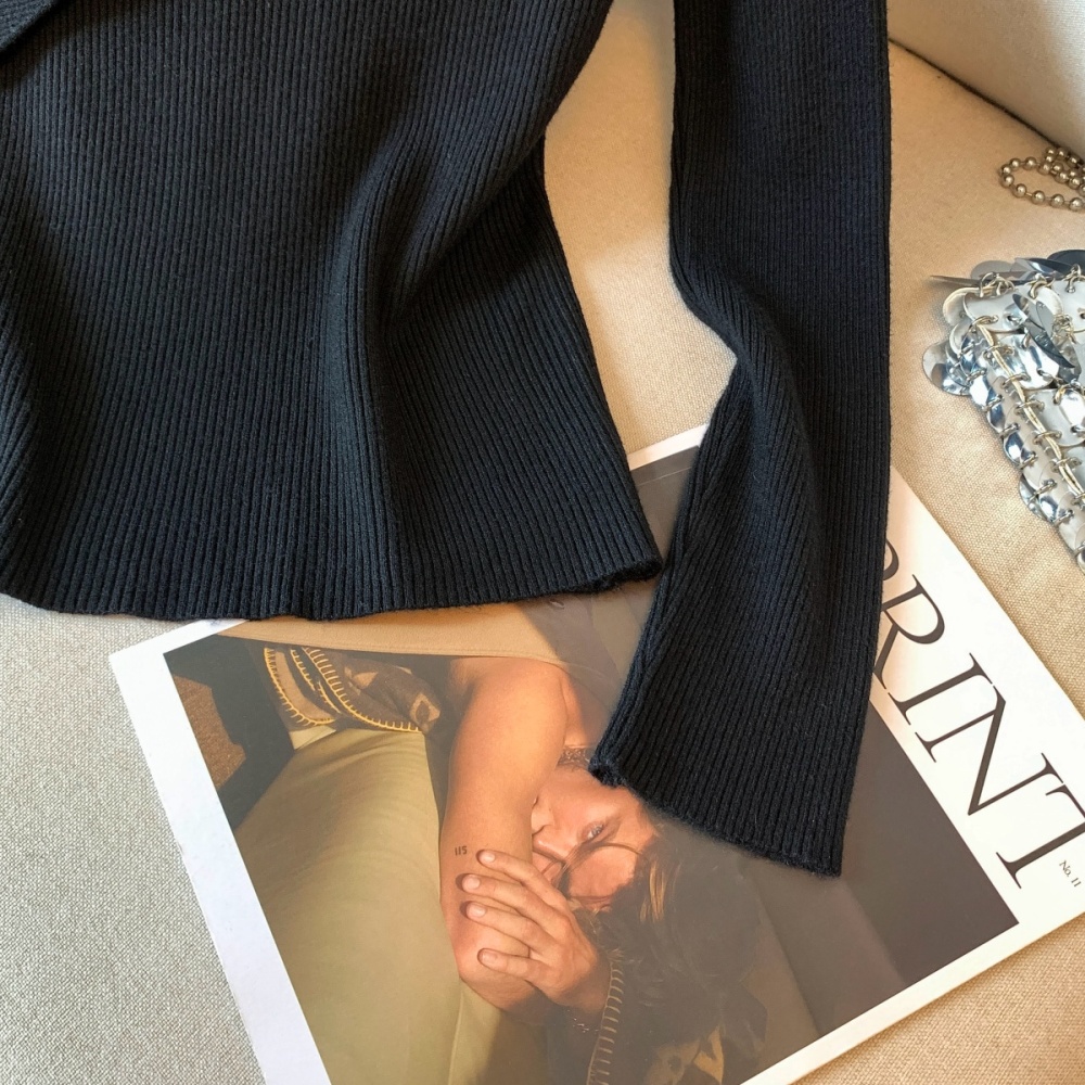 Hollow sweater slim bottoming shirt for women