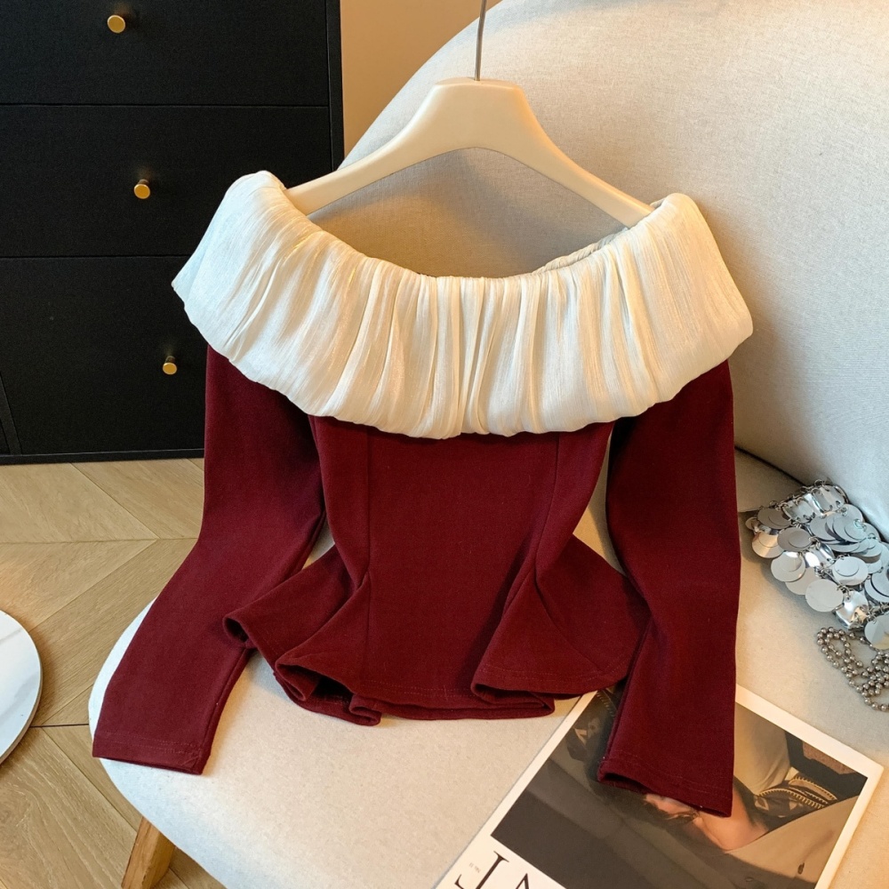 Enticement bottoming shirt long sleeve T-shirt for women