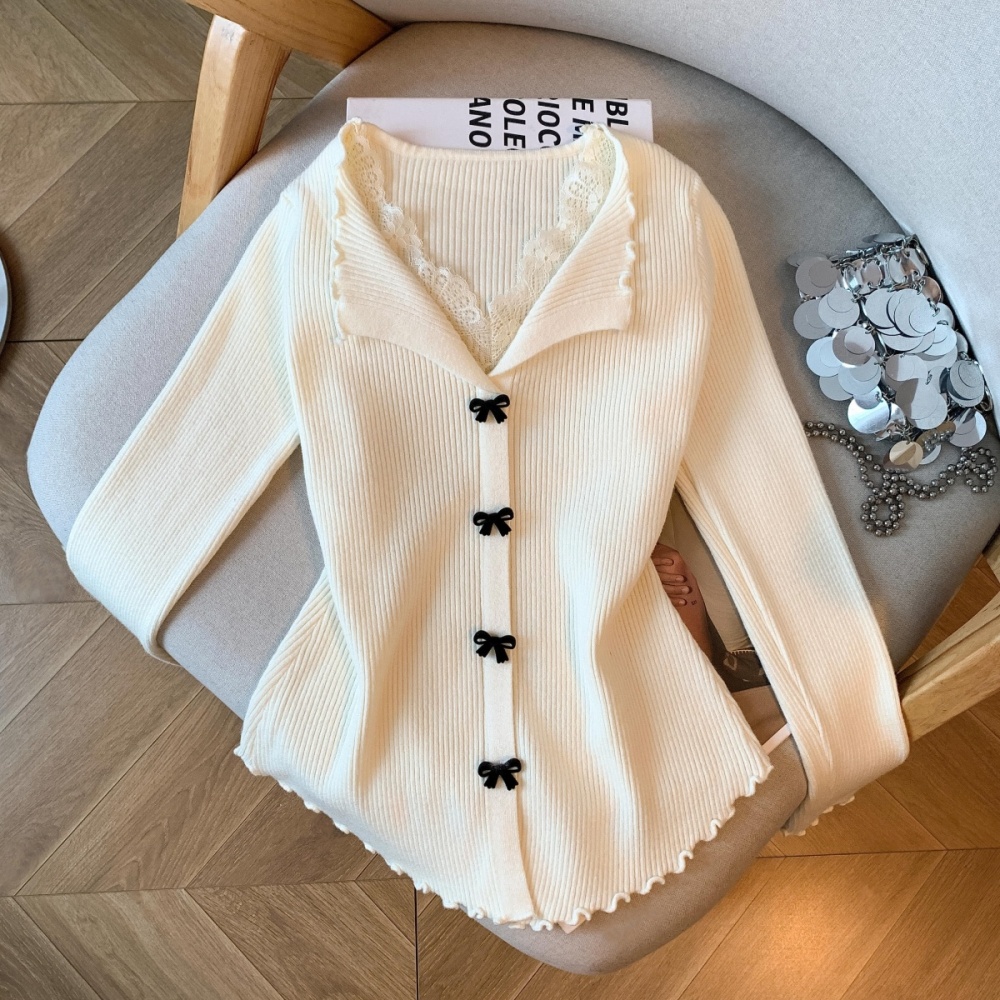 Splice autumn and winter tops lace sweater for women