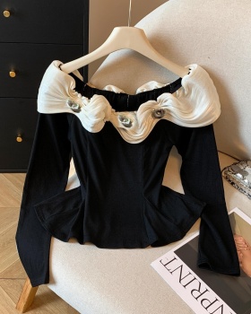 Lotus leaf edges T-shirt enticement tops