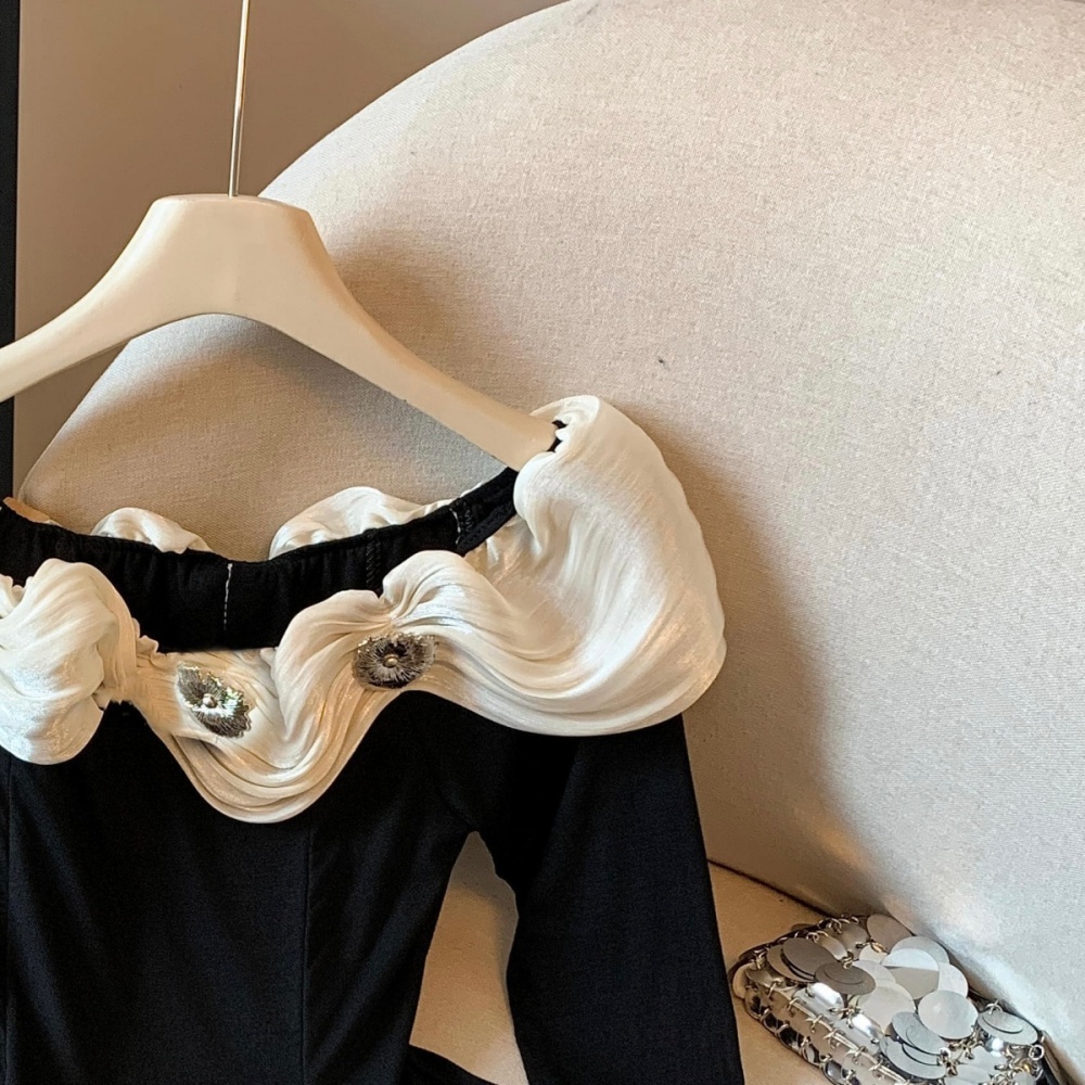 Lotus leaf edges T-shirt enticement tops