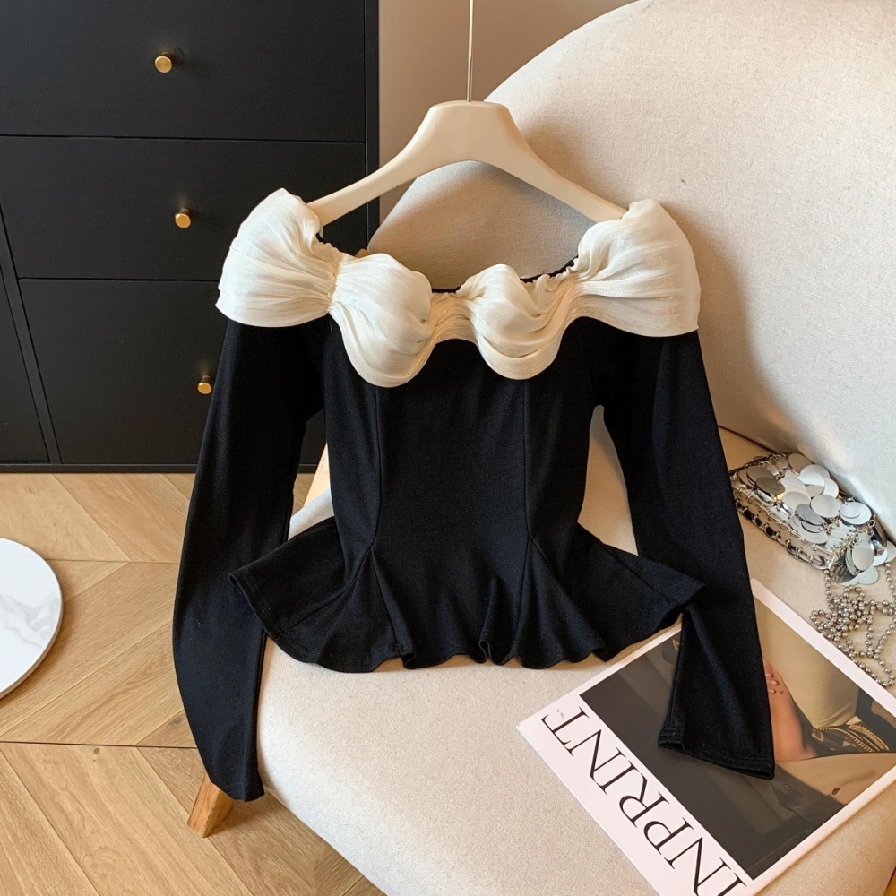 Lotus leaf edges T-shirt enticement tops