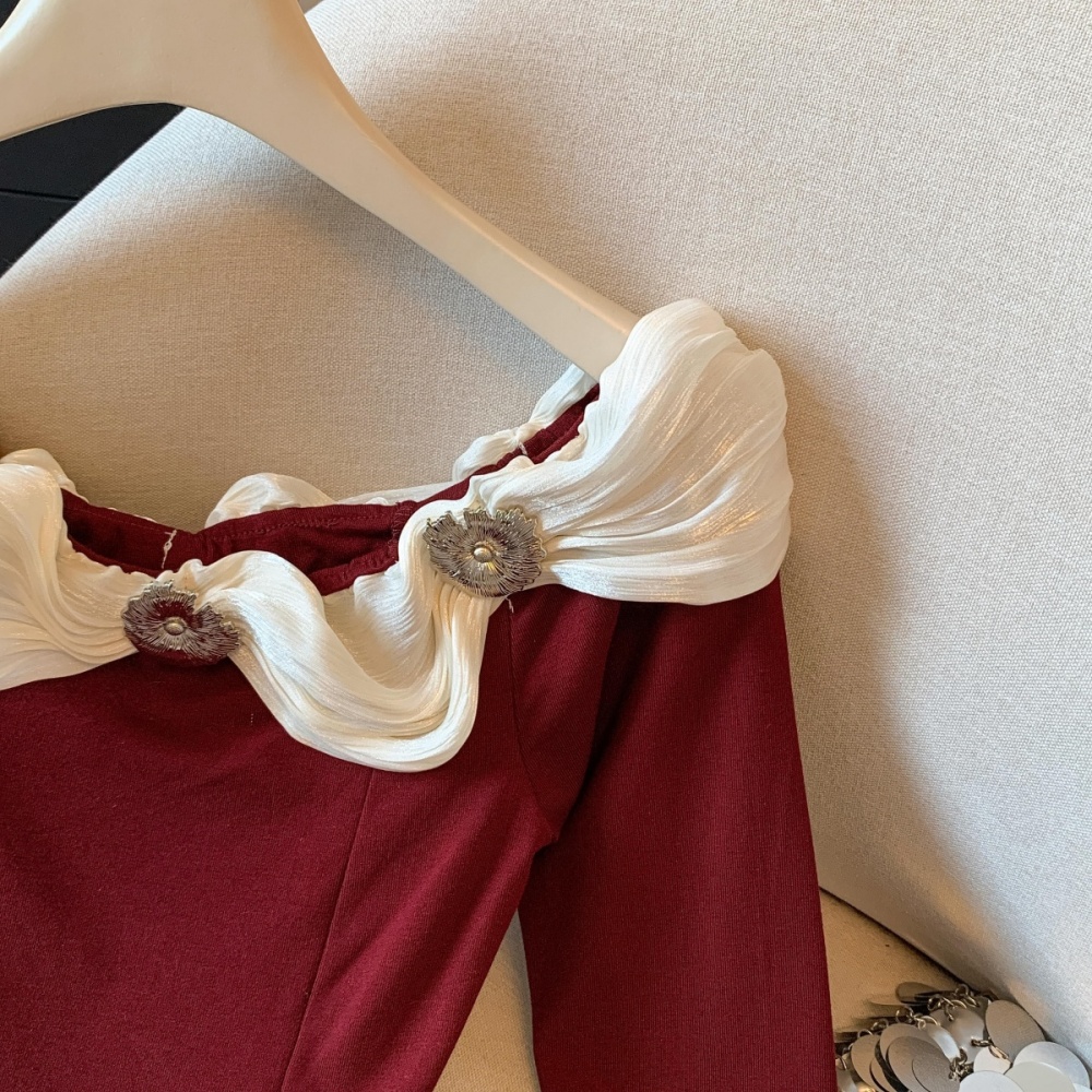 Lotus leaf edges T-shirt enticement tops