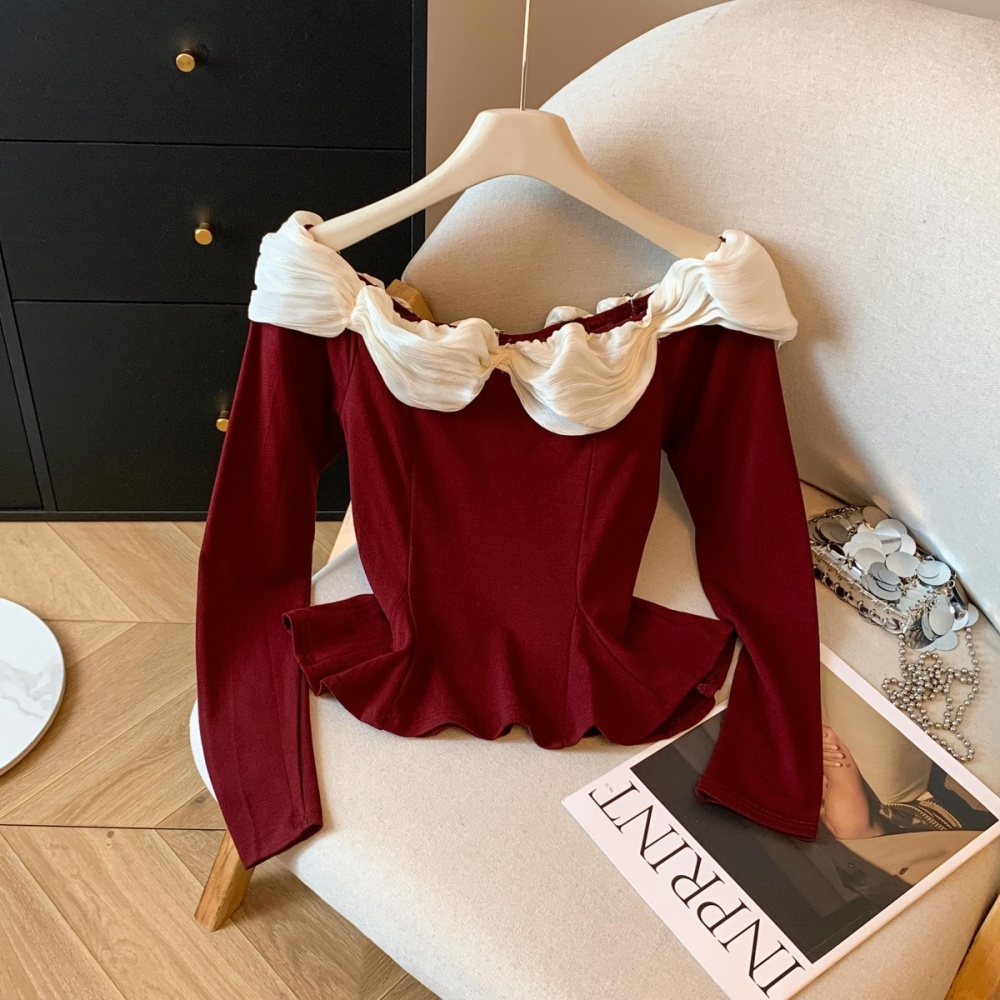 Lotus leaf edges T-shirt enticement tops