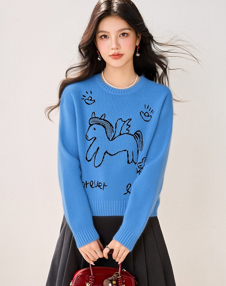 Temperament spring lazy sweater maiden loose tops