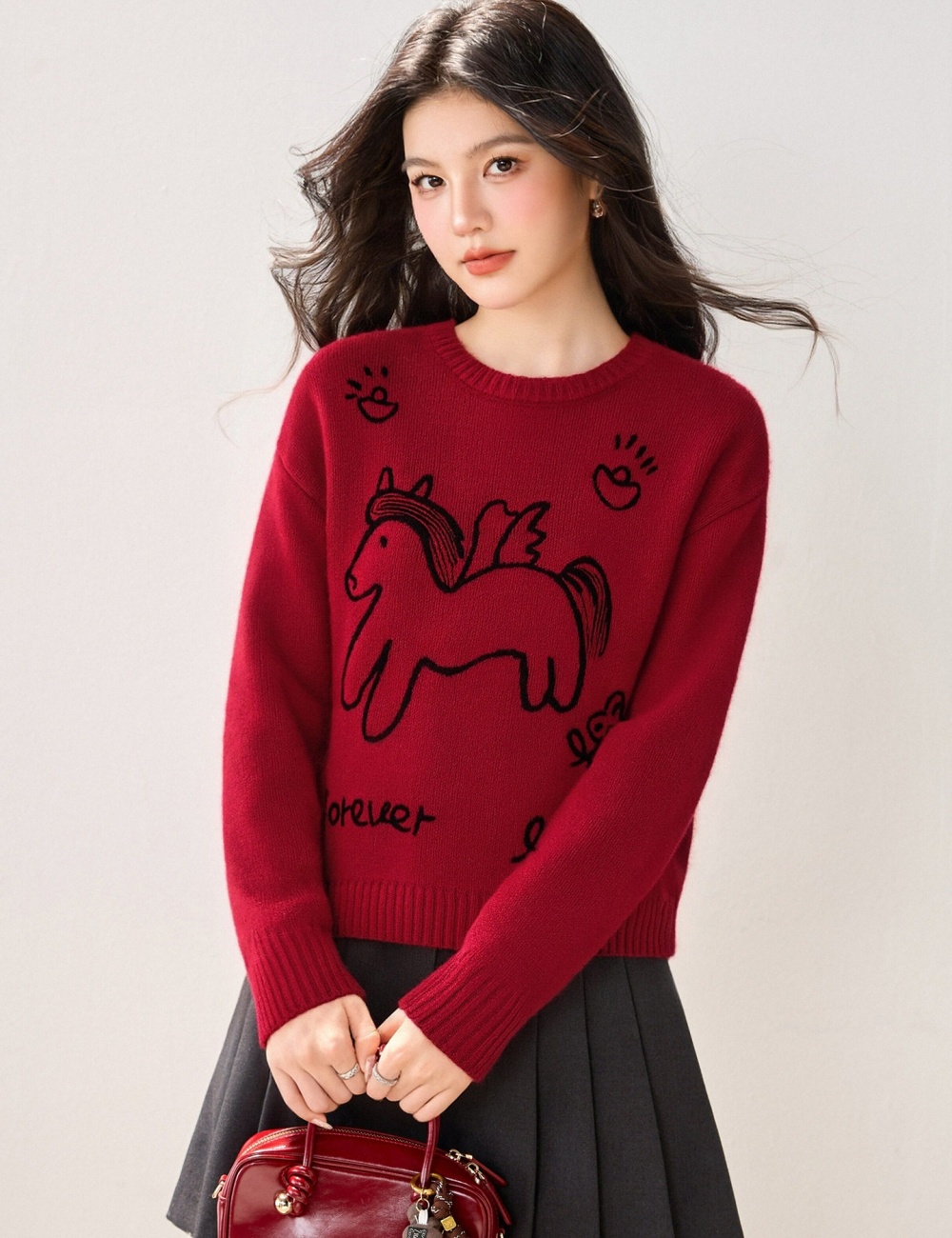 Temperament spring lazy sweater maiden loose tops