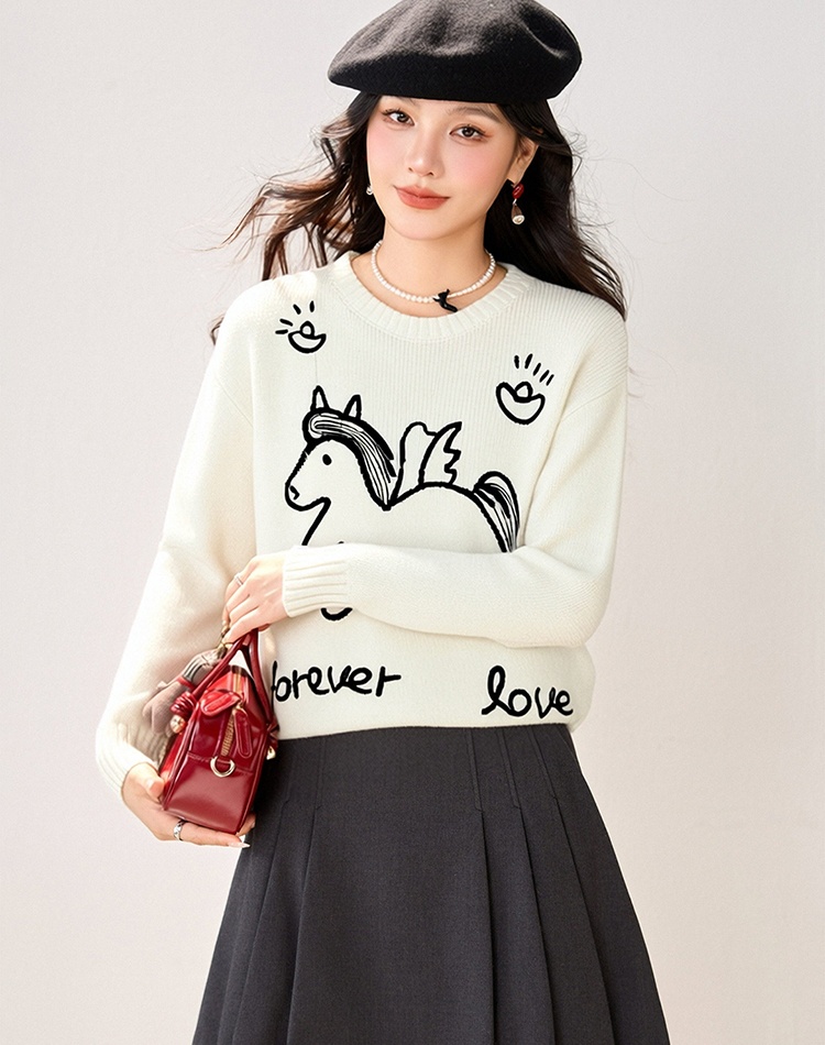 Temperament spring lazy sweater maiden loose tops