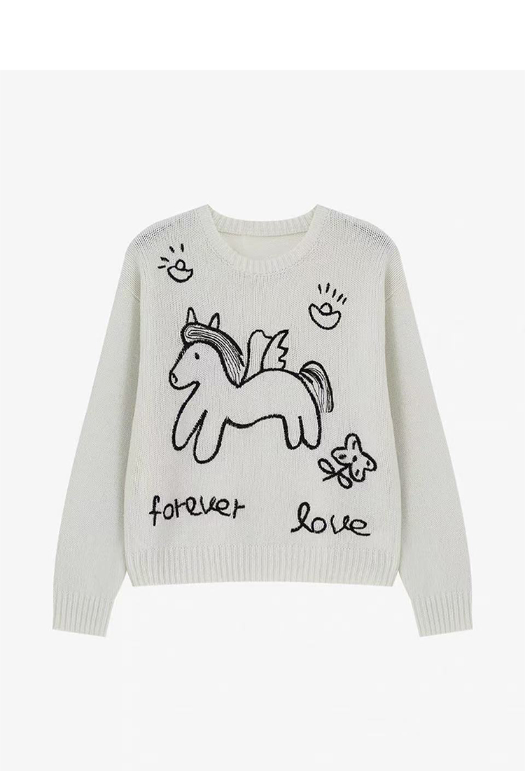 Temperament spring lazy sweater maiden loose tops