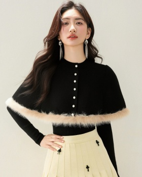 Autumn and winter spring cloak elmo tops a set for women