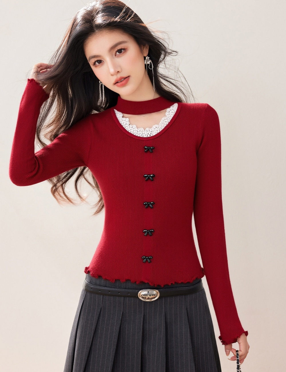 France style sweater Western style tops for women