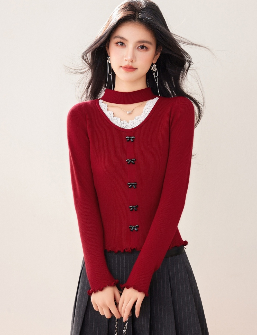 France style sweater Western style tops for women