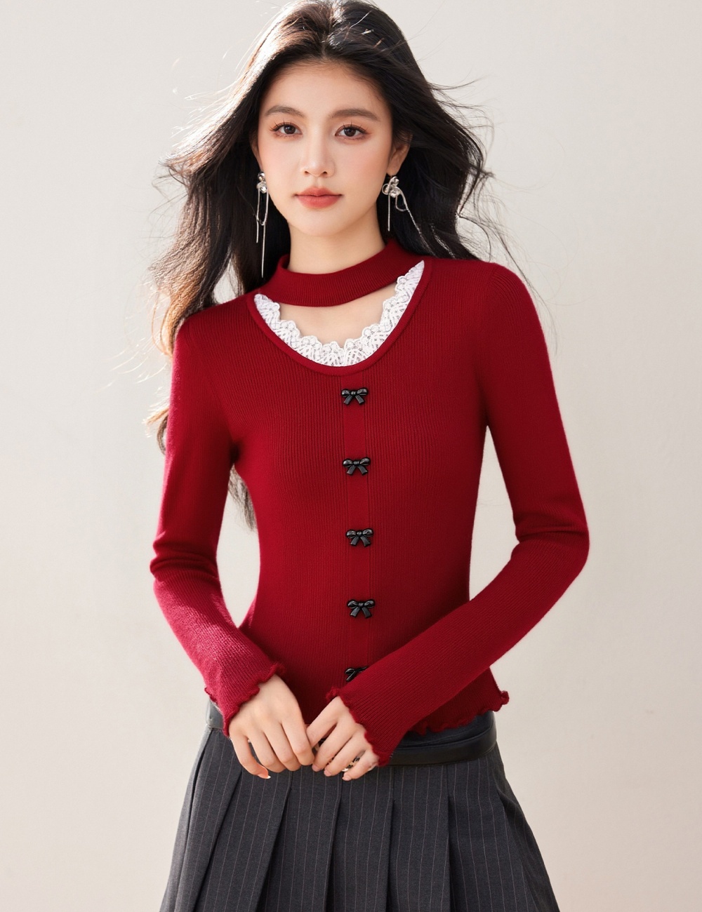France style sweater Western style tops for women