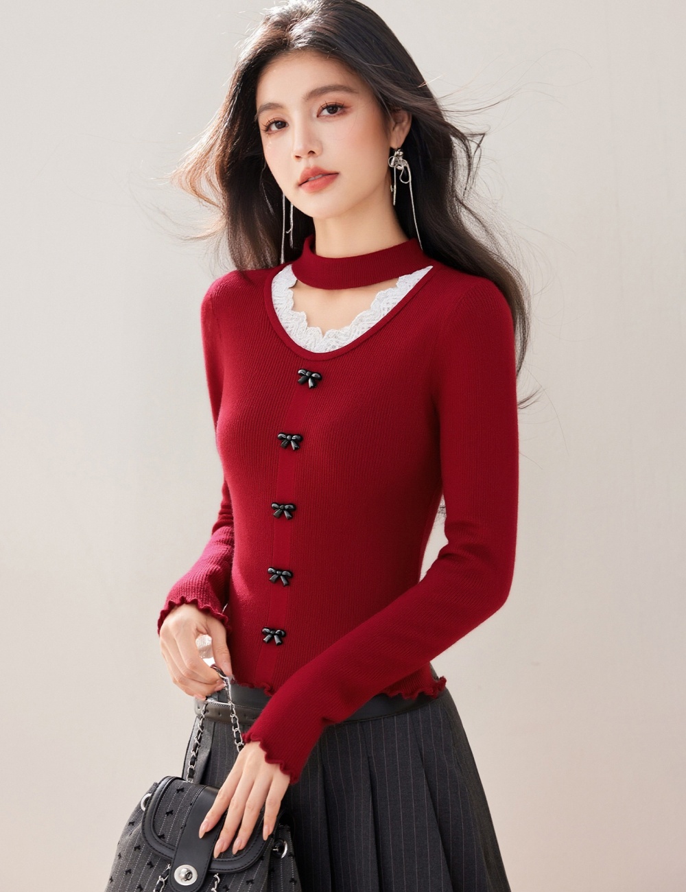 France style sweater Western style tops for women